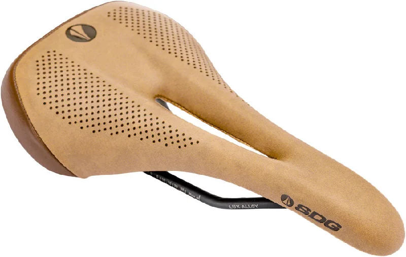 bicycle rotor guard-SDG Allure V2 Saddle Lux-Alloy Rails Brown/Black