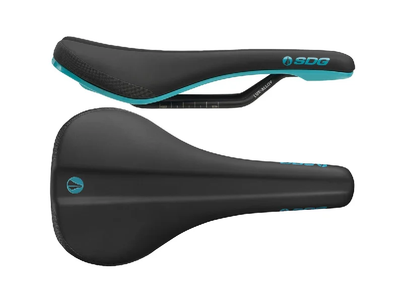 bicycle drivetrain care-SDG Bel Air V3 Lux Alloy Rail Saddle - Turquoise