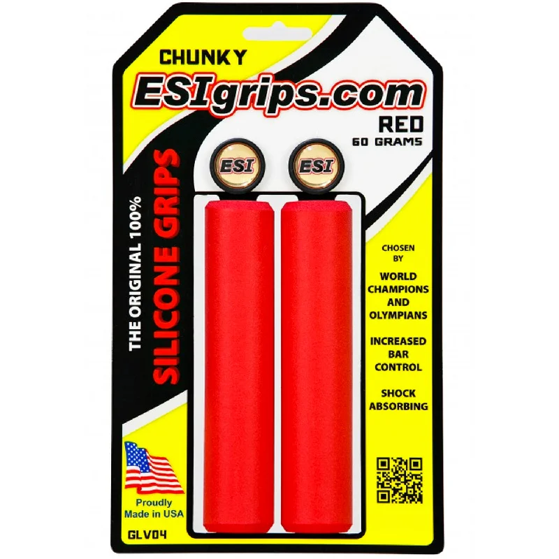 bicycle hill tires-Manopole Esigrips Chunky - Rosso