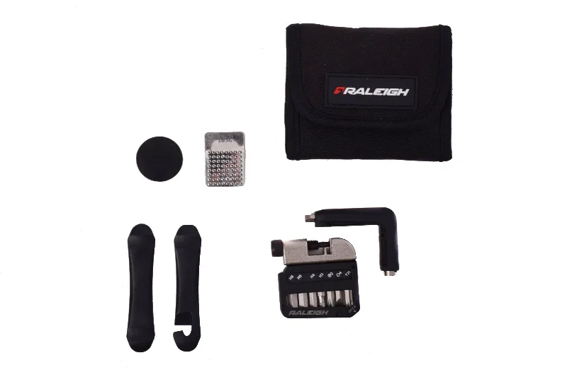 bicycle sidewall tape-Raleigh Mini Pocket Pouch Bag & Cycling Repair Puncture Kit Tools Road Bike