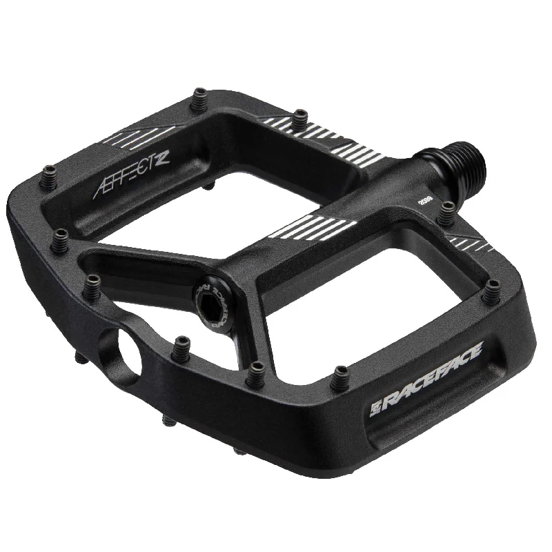 bicycle sidewall tape-RaceFace Aeffect R Pedals - Platform Aluminum 9/16" Black