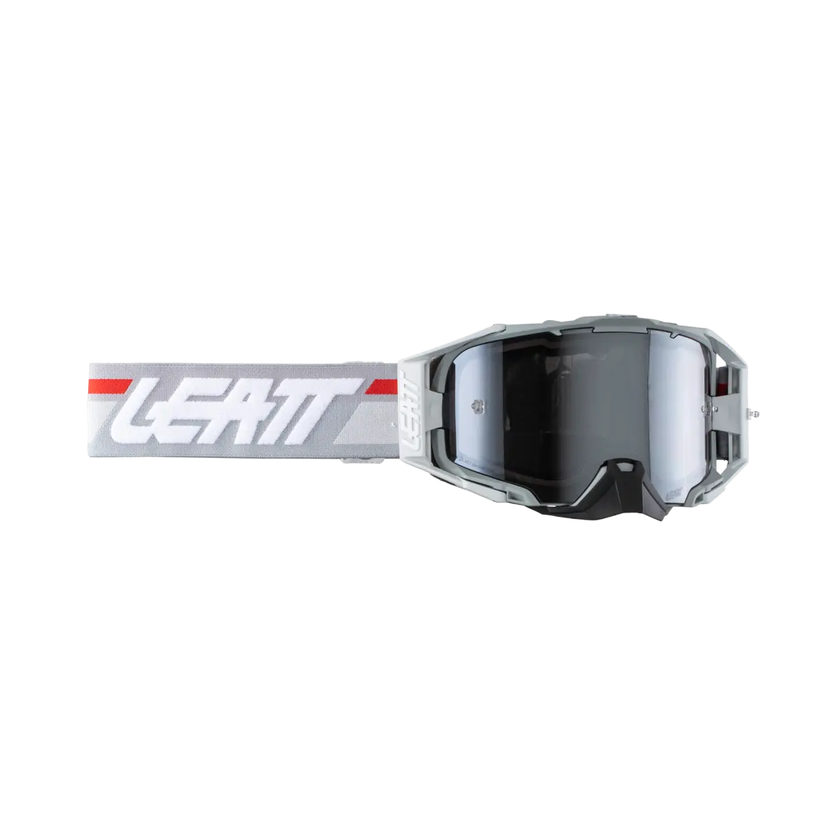 bicycle fork length-Leatt Velocity 6.5 Iriz MTB Goggle - Forge-Silver - 2024