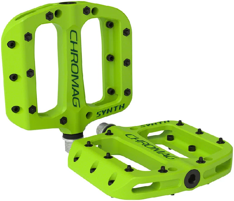 bicycle gear wear-Chromag Synth Pedals Green