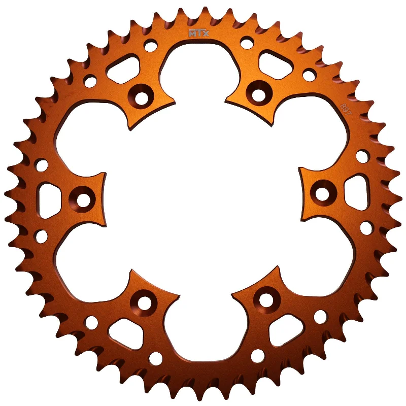 bicycle climbing tires-MTX 897 Zero Aluminium Rear Sprocket #520 - Orange (49T) (11A-KM1-49ORG)