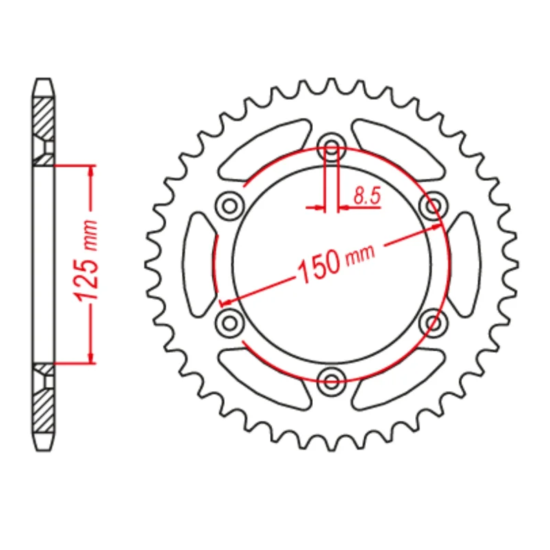 bicycle custom tires-MTX 897 Steel Rear Sprocket #520 (41T) (11-KM1-41)