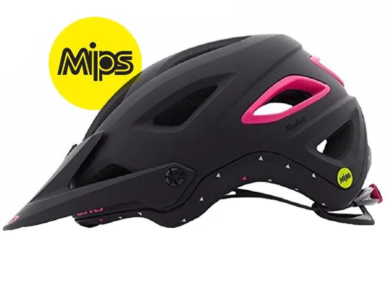 bicycle back support-Giro Montara MIPS MTB Helmet - Womens - Matt Black-Pink Crystals